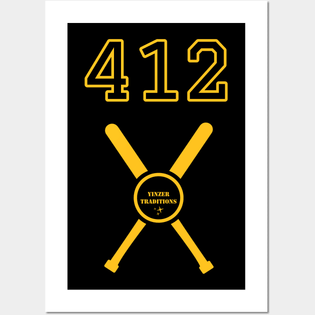 412 Baseball Wall Art by YinzerTraditions